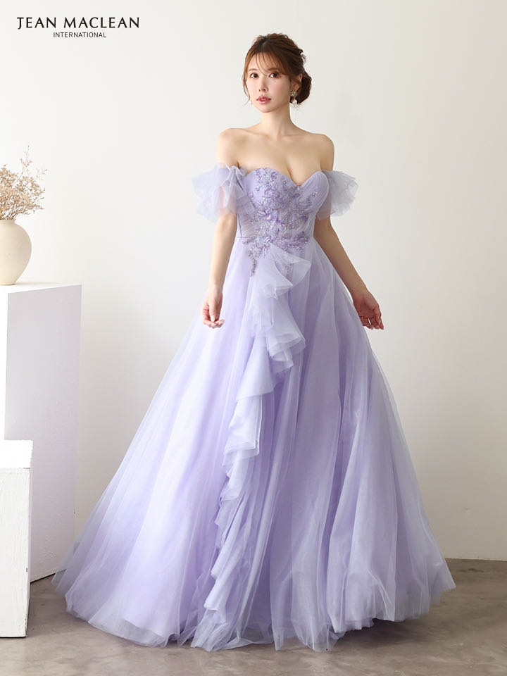 JEAN MACLEAN】バースデードレス ロング 白 オフショル S Lサイズあり