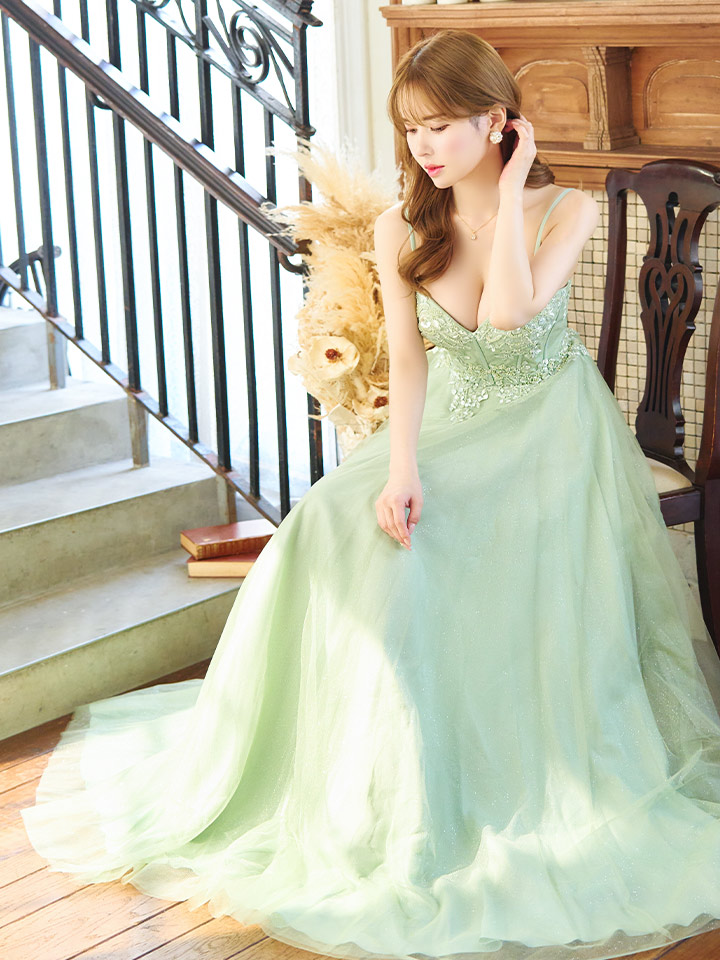 Lip line/リップライン】ラメ/ チュール/ キャミソール/ Aライン