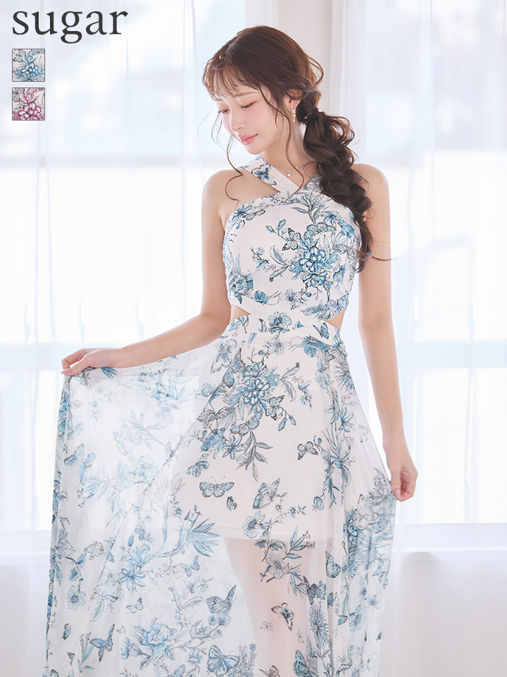 XSサイズあり【ANDY/アンディ】フラワープリント/ ウエストカット