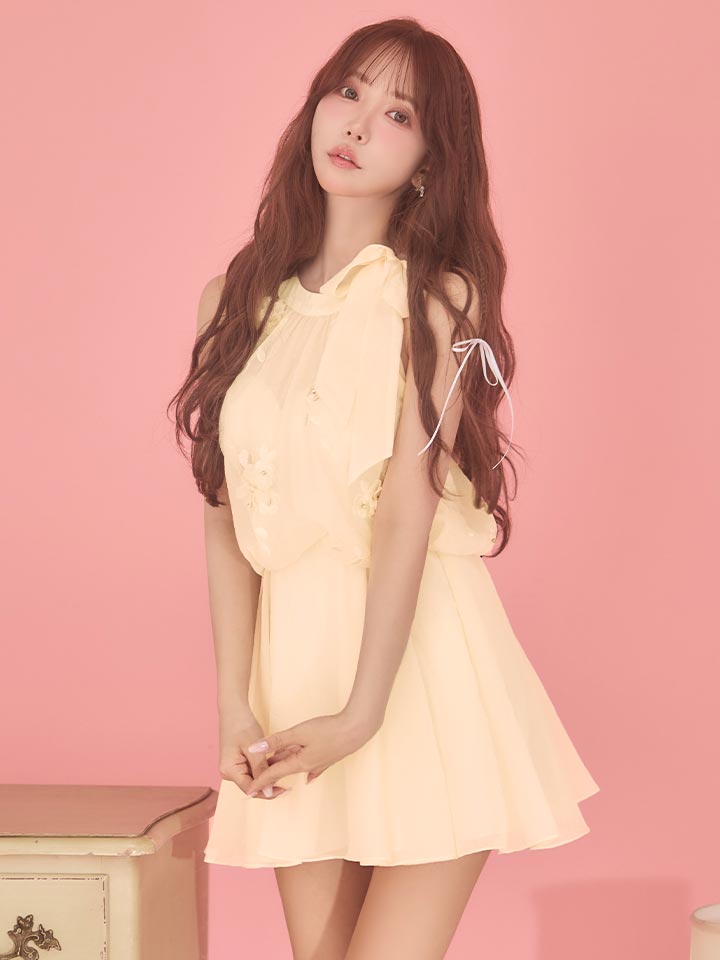 XSサイズあり【ANGEL R/エンジェルアール】ネックリボン/ フラワー