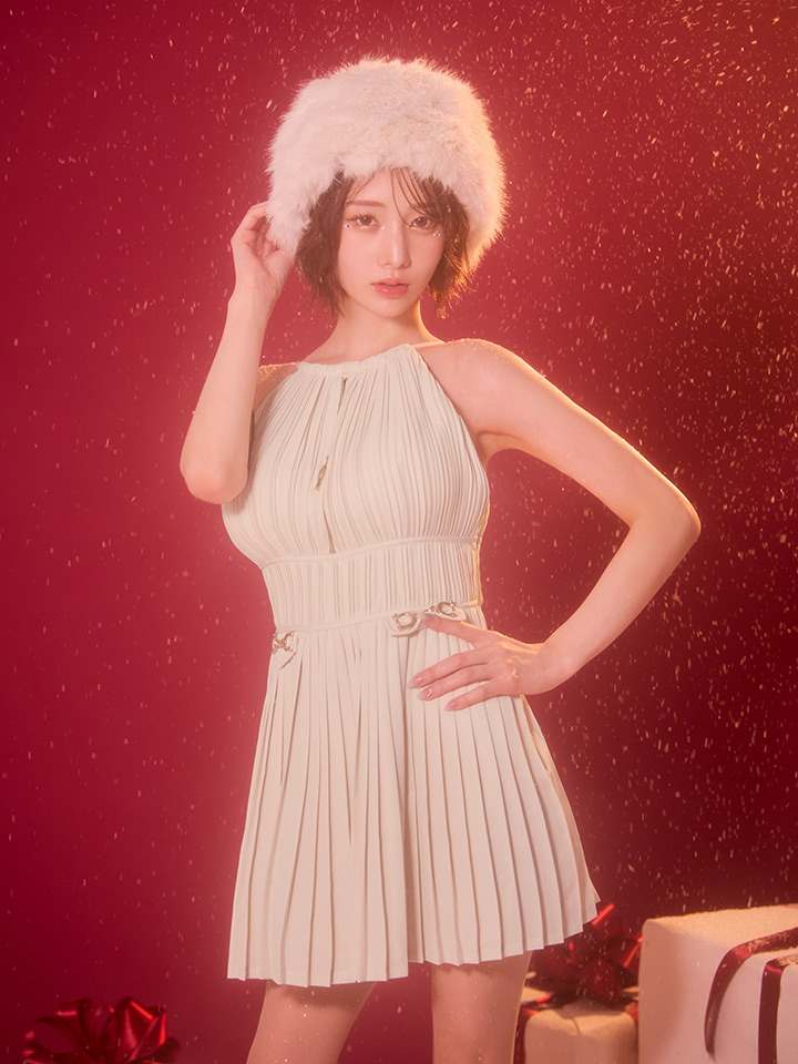 XSサイズあり【DEA./ディア】プリーツ/ ホルターネック/ ティアード