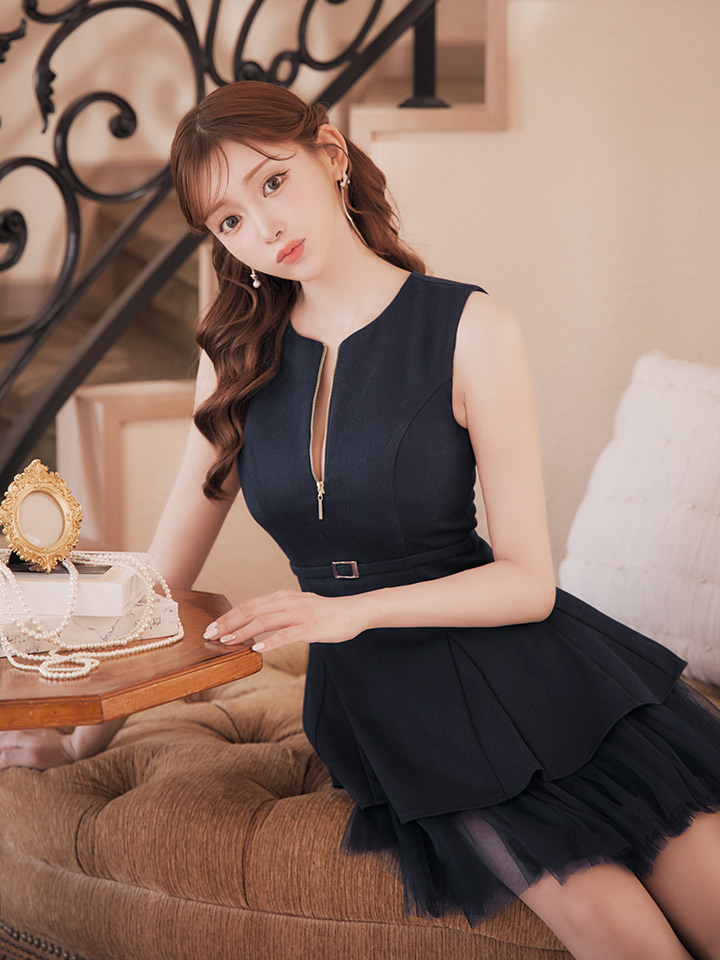 XS-Lサイズあり【DEA./ディア】ノースリーブ/ ベルトデザイン