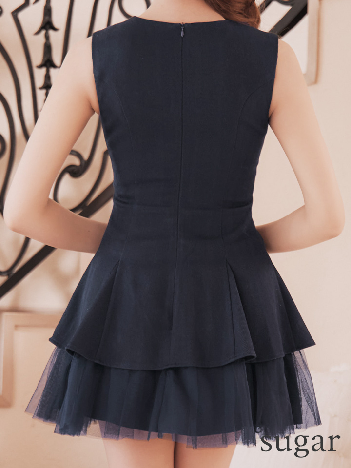 XS-Lサイズあり【DEA./ディア】ノースリーブ/ ベルトデザイン