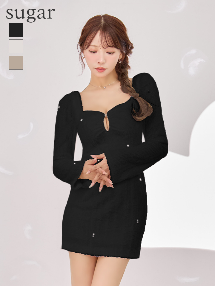 XSサイズあり【ROBE de FLEURS/ローブドフルール】フェザーニット