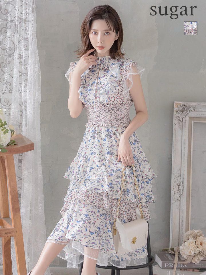 ERUKEI エルケイ】花柄/フリル/ マキシ丈/ワンピース/ミニドレス