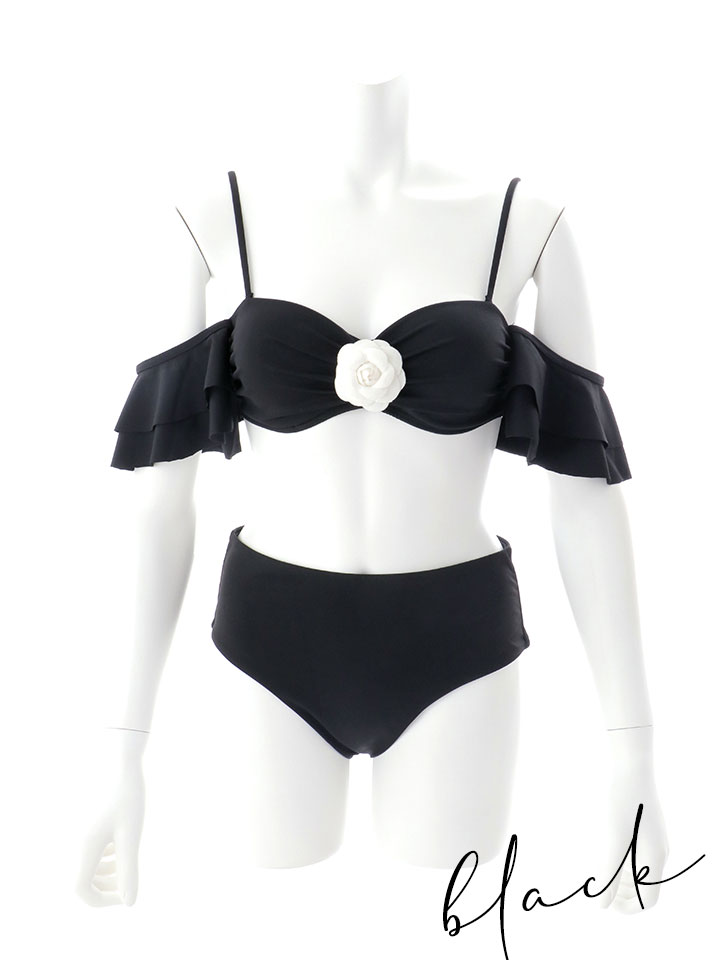 即日発送】【ビキニ】【水着】カメリアフラワービキニ 2点セット [FB01