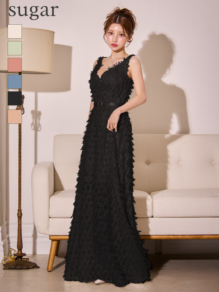 ロングドレス：ブラック(黒)｜キャバドレス・ミニドレス通販はsugar