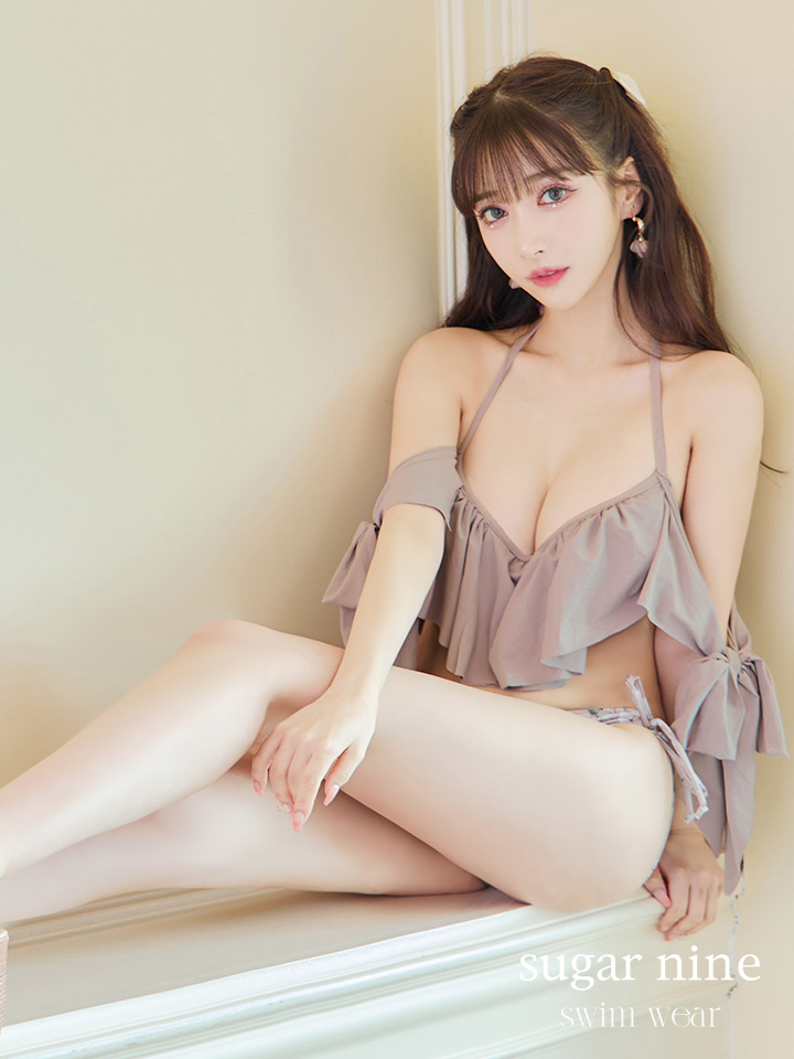 即日発送】【ビキニ】【水着】サイドリボンフリルビキニ(MG-SN003)（MG