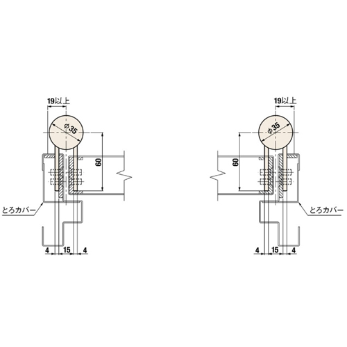 スギカウ / オートヒンジ 丁番型 屋外ドア用 143SL-T-PC シルバー