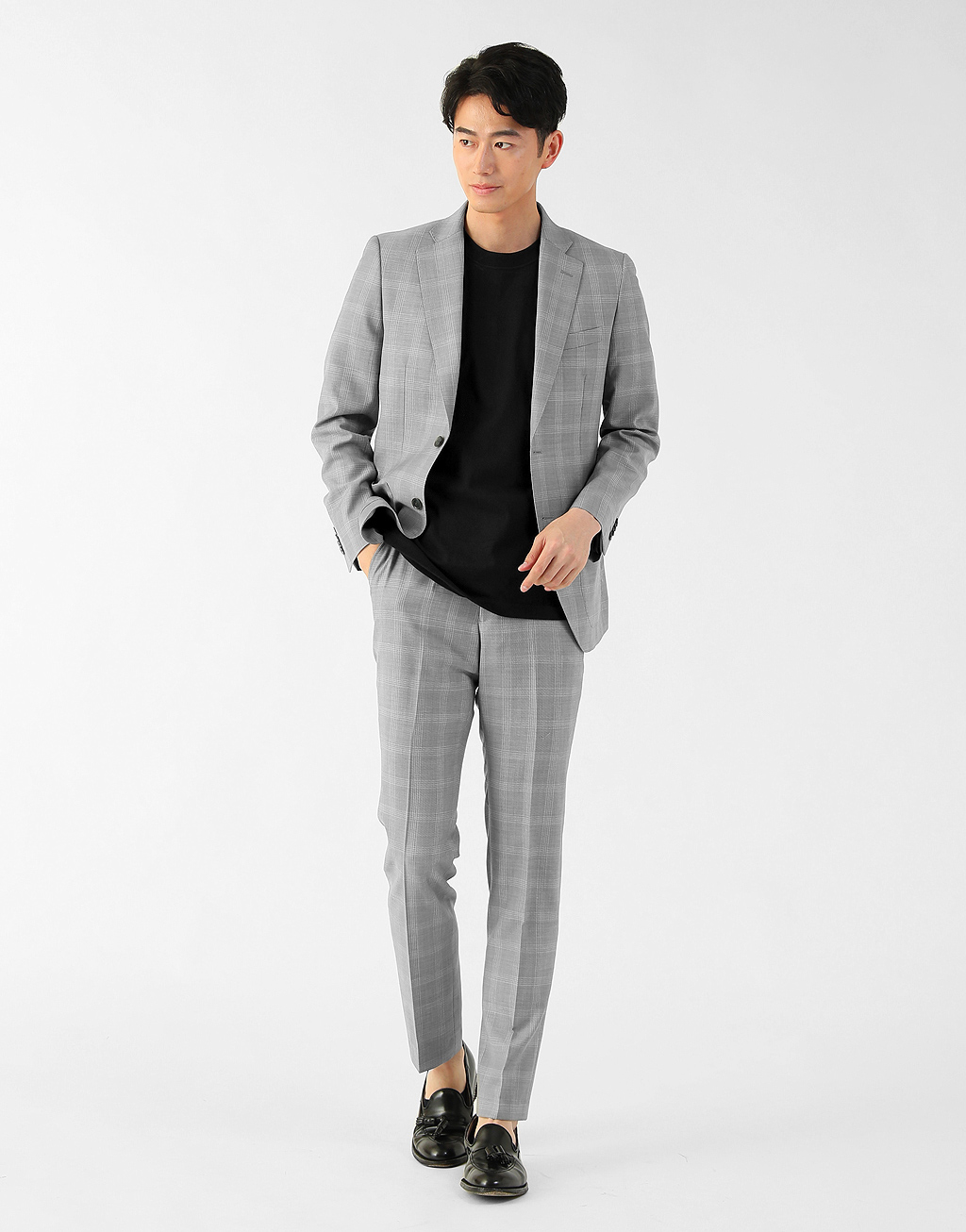 SB55GC ライトグレー・ウィンドウペン サブスク【初回スーツ登録