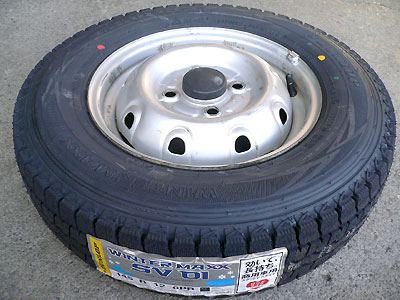 145R12 6PR 軽トラスタッドレスタイヤホイールセットが激安！