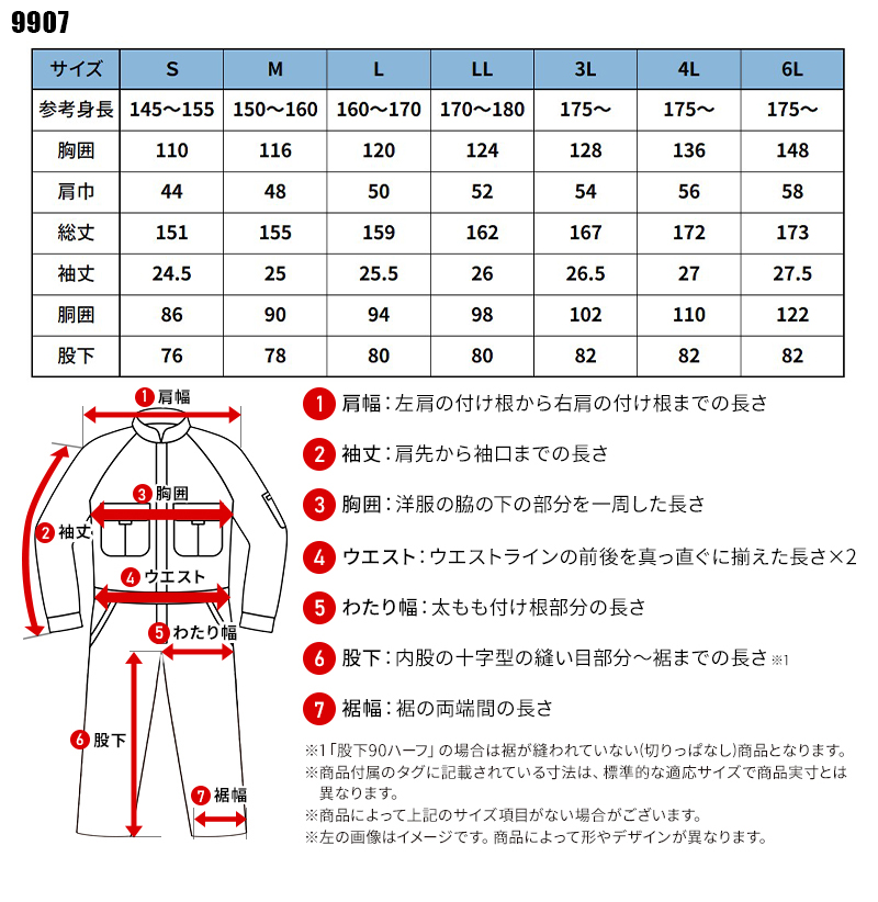 桑和SOWAのつなぎ作業服 半袖9907| サンワーク本店