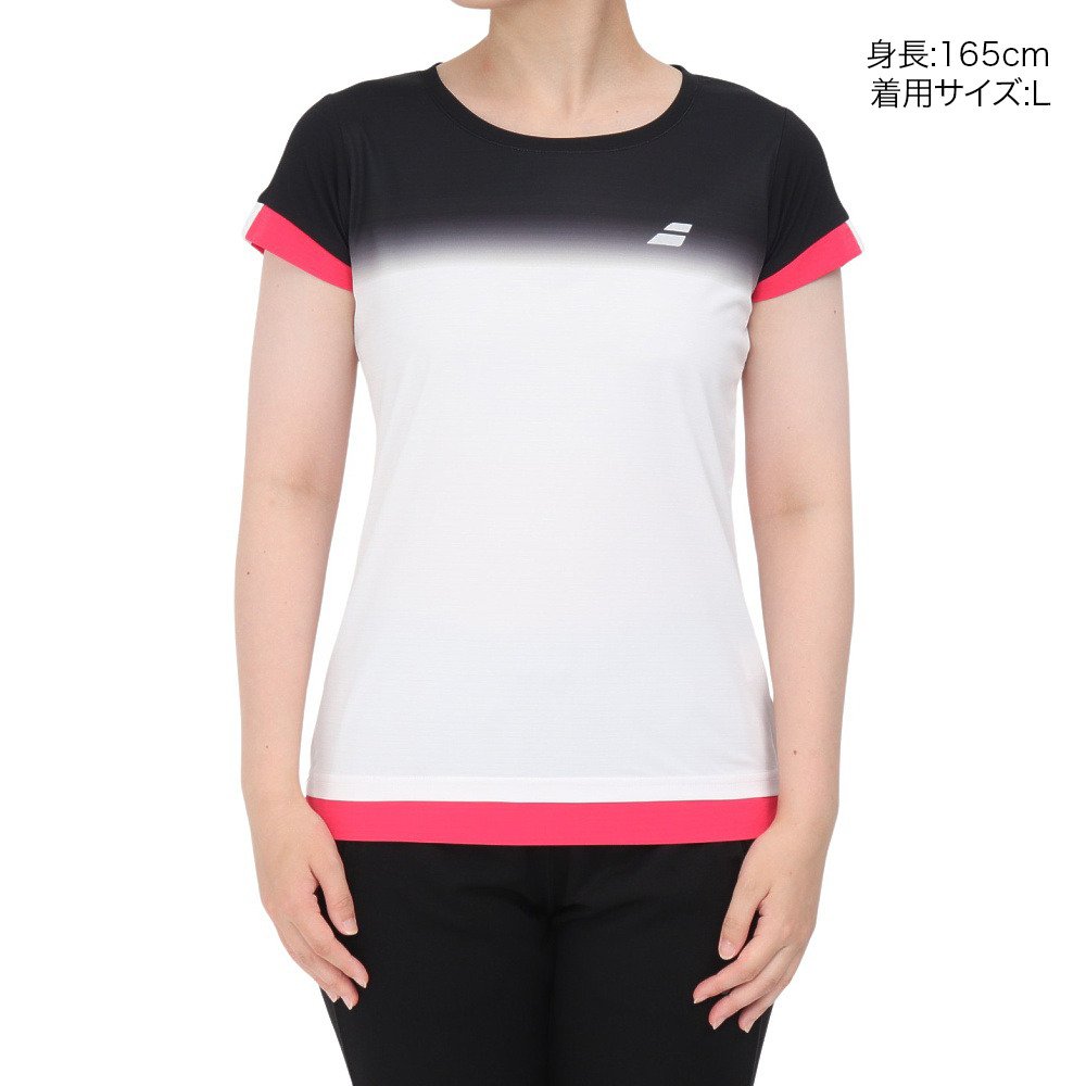 バボラ（BABOLAT）（レディース）テニスウェア CLUB 半袖シャツ