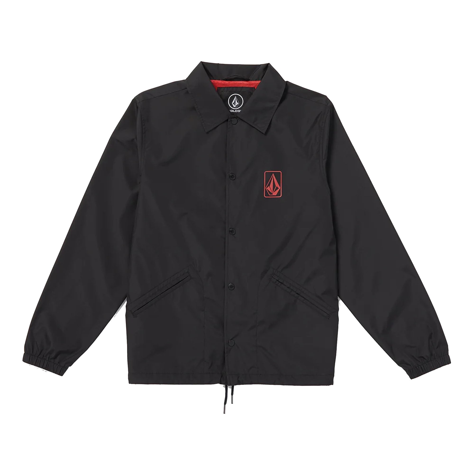 Volcom Skate Vitals Coaches Men's L/S Jacket - Black/Red - Surf