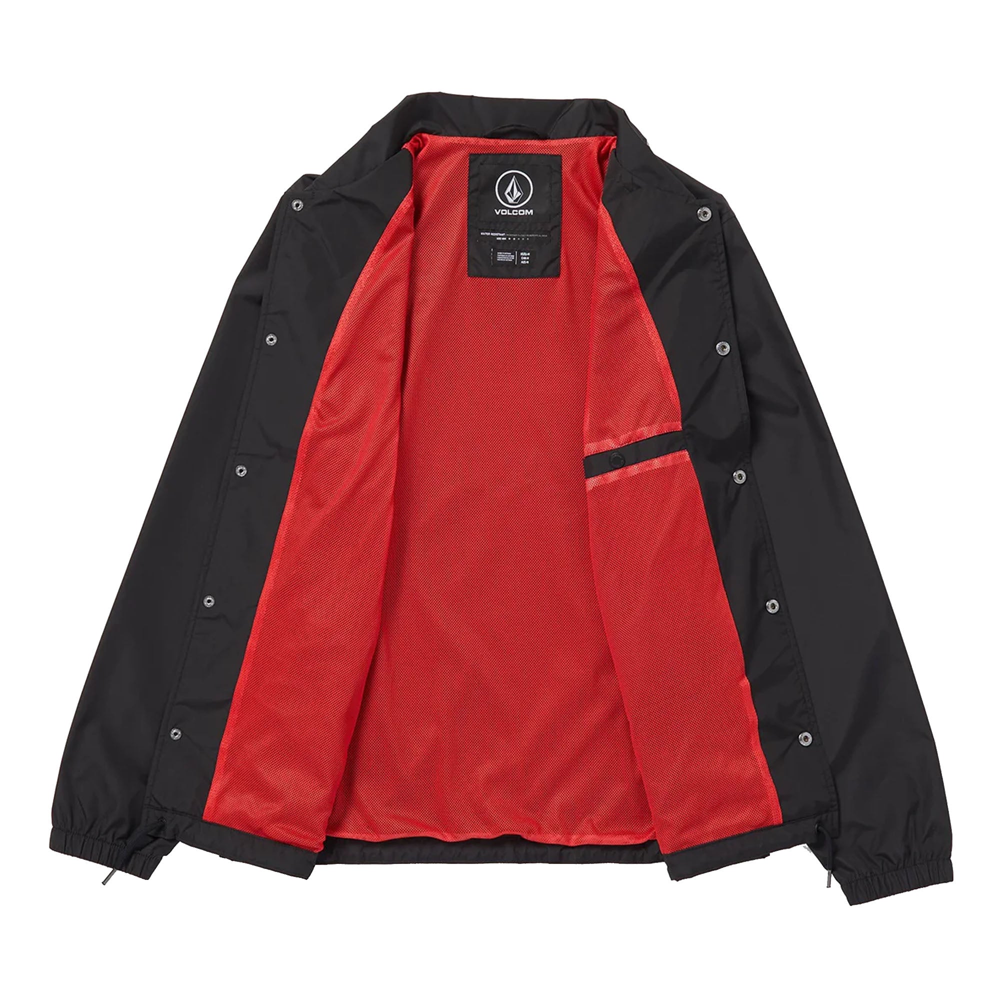 Volcom Skate Vitals Coaches Men's L/S Jacket - Black/Red - Surf