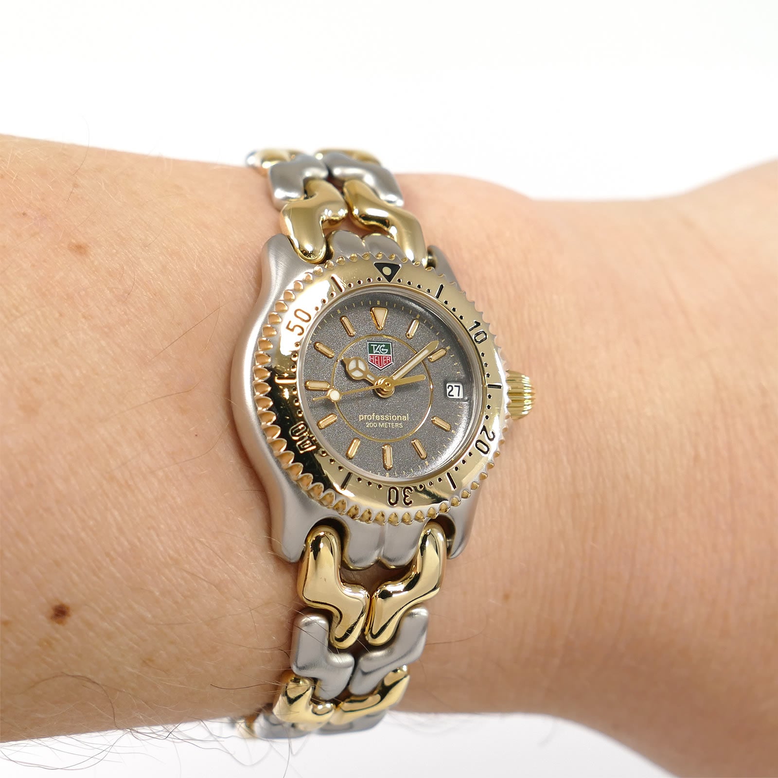 TAG Heuer SEL WG1420-0 Grey Dial 18k Gold Plated Ladies 24mm