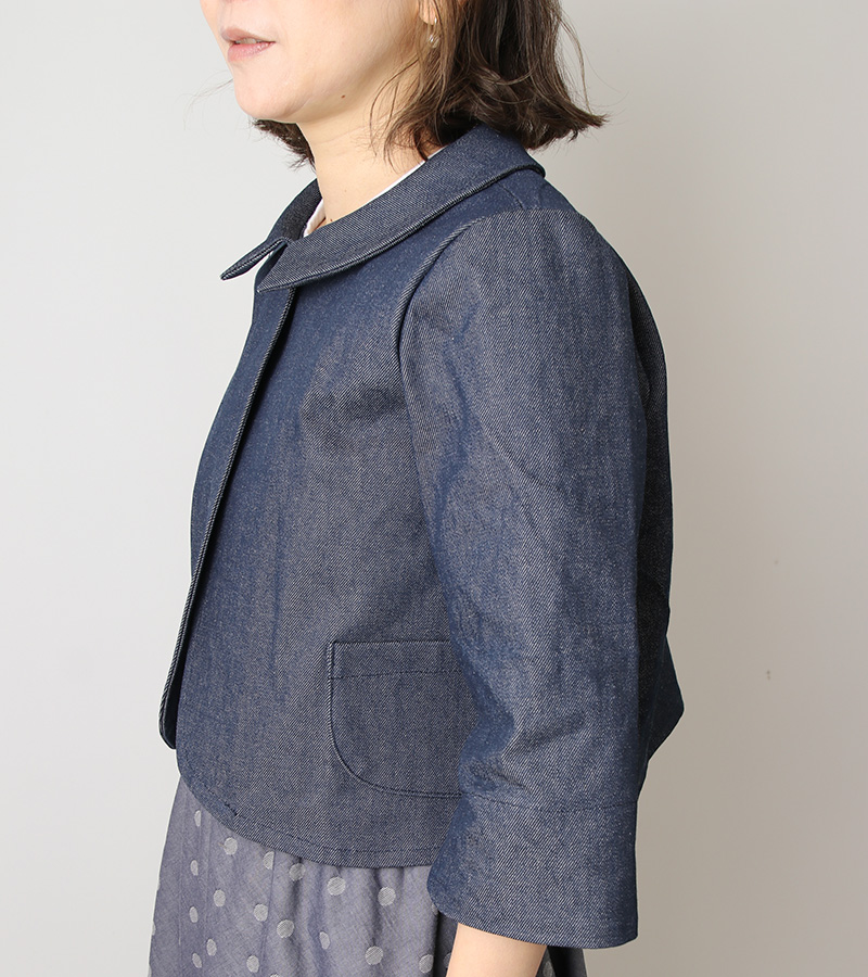 実物大型紙【No.507】フラットカラーのボレロ風ジャケット(SML・2L) [M