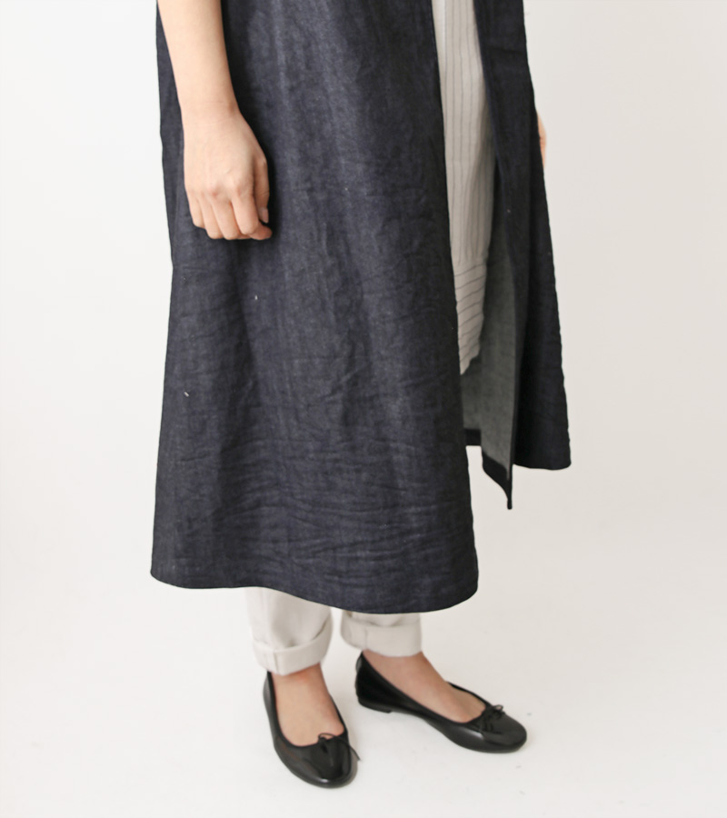 寸法図【NO.917】変わり衿のロングベスト [M便 0/1]の通販 | SWANY