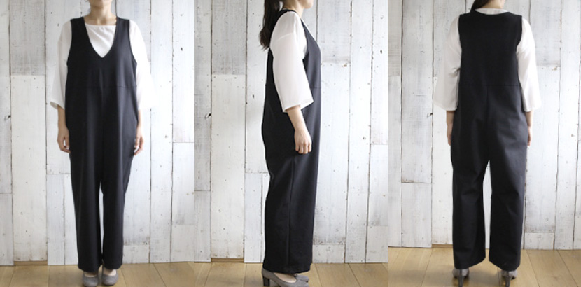 実物大型紙【No.433】Vネックのサロペット(SML・2L) [M便 1/3]の通販