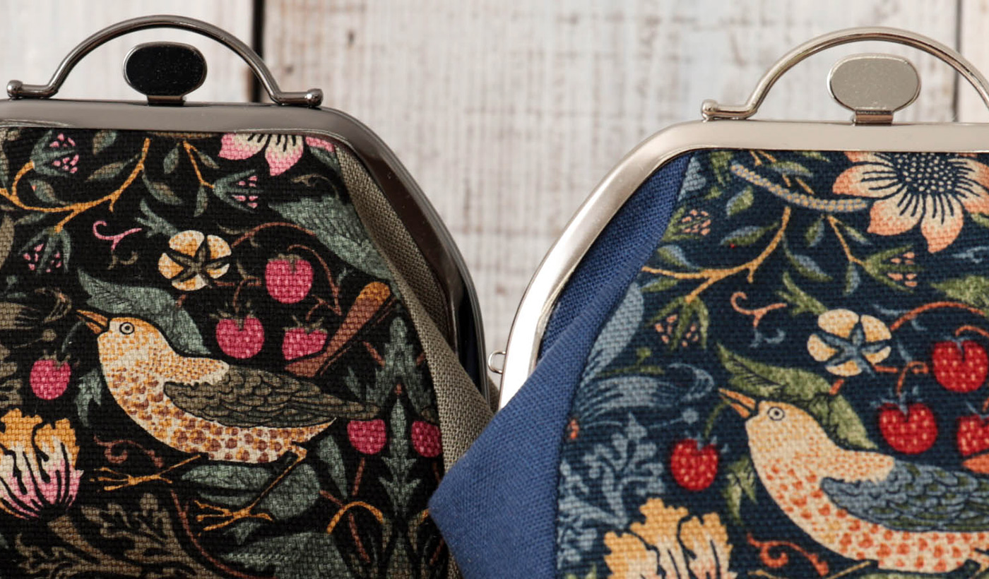 ☆ベストオブモリスで作る「フリックがま口ポーチ」キット Strawberry