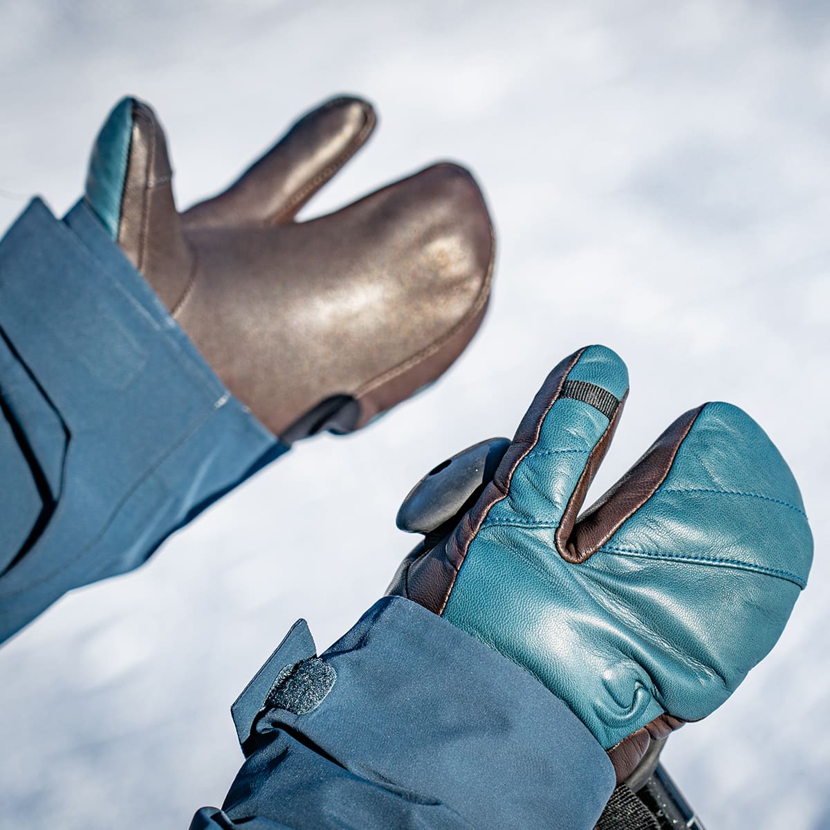 ゴアテックスレザースキーグローブ（3フィンガーミット）Alaska(ユニ