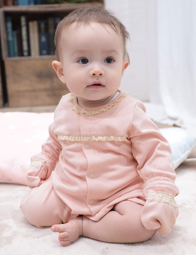 オーガニックコットン100％ 2WAYカバーオール＆ミトン 2点SET