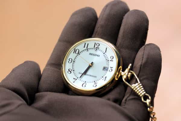 シチズン レグノ ソーラー電波 懐中時計 KL7-922-31 ゴールドカラー