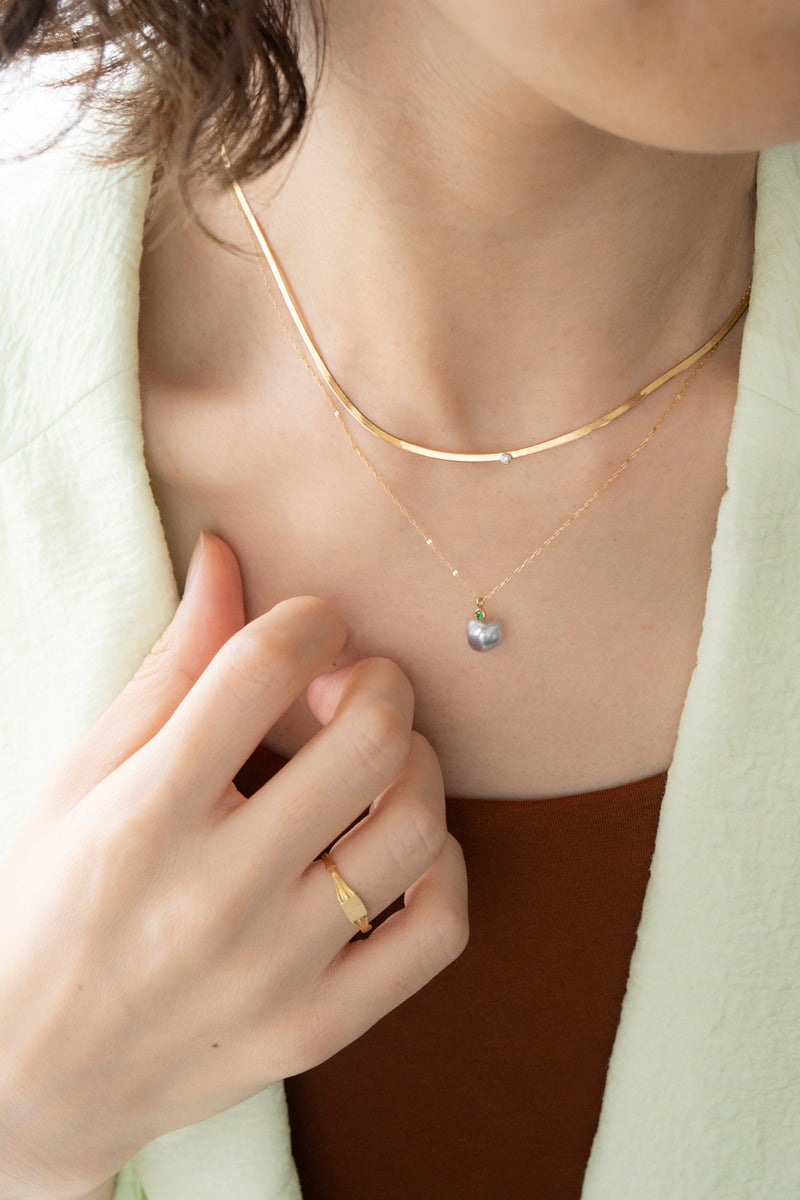 MINIMUMNUTS South sea Keshi pearl necklace ミニマムナッツ 南洋