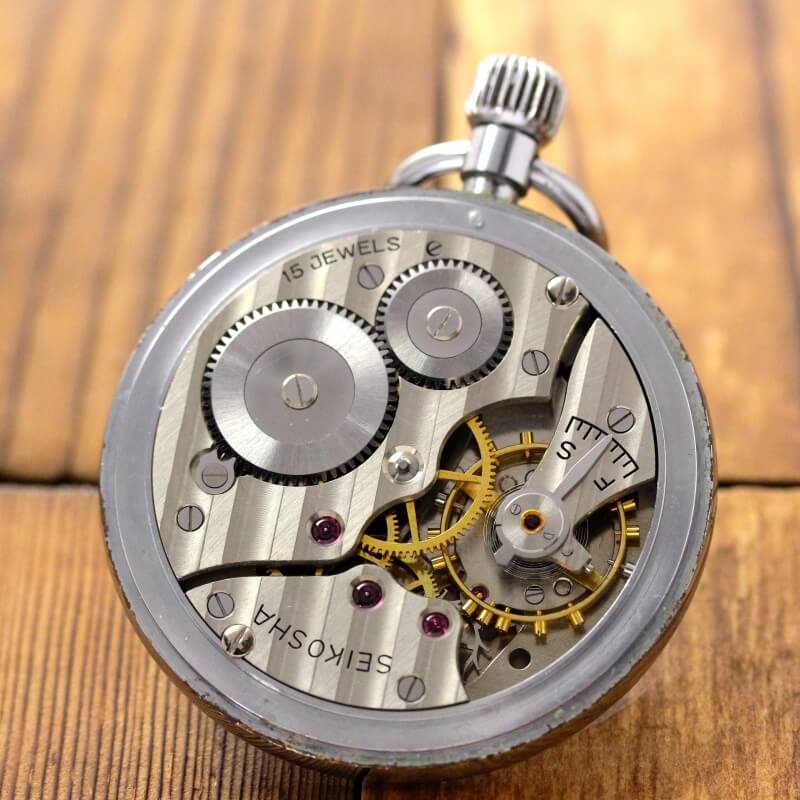 昭和35年の19セイコー鉄道時計/15石/秒針止め機能/絶版時計