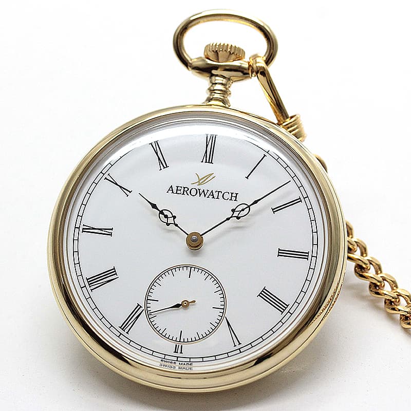 アエロ（AERO） オープンフェイス 手巻き式 50827JA01 懐中時計 – 懐中