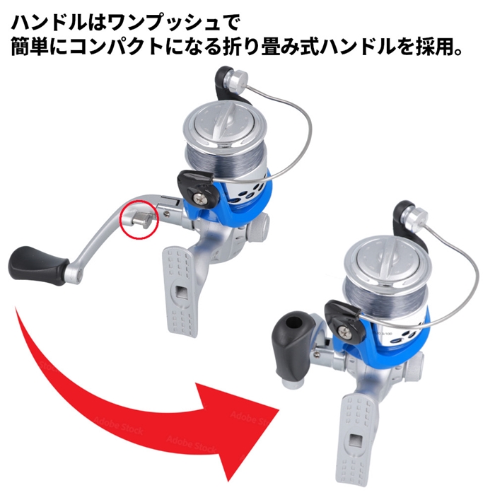 スマイルシップ BN-1 小型糸付きリール ブルー - 釣具のポイント