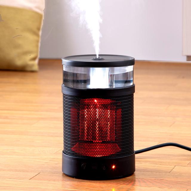 3秒速暖！2大機能が1台に！コンパクト加湿器搭載セラミックファンヒーター