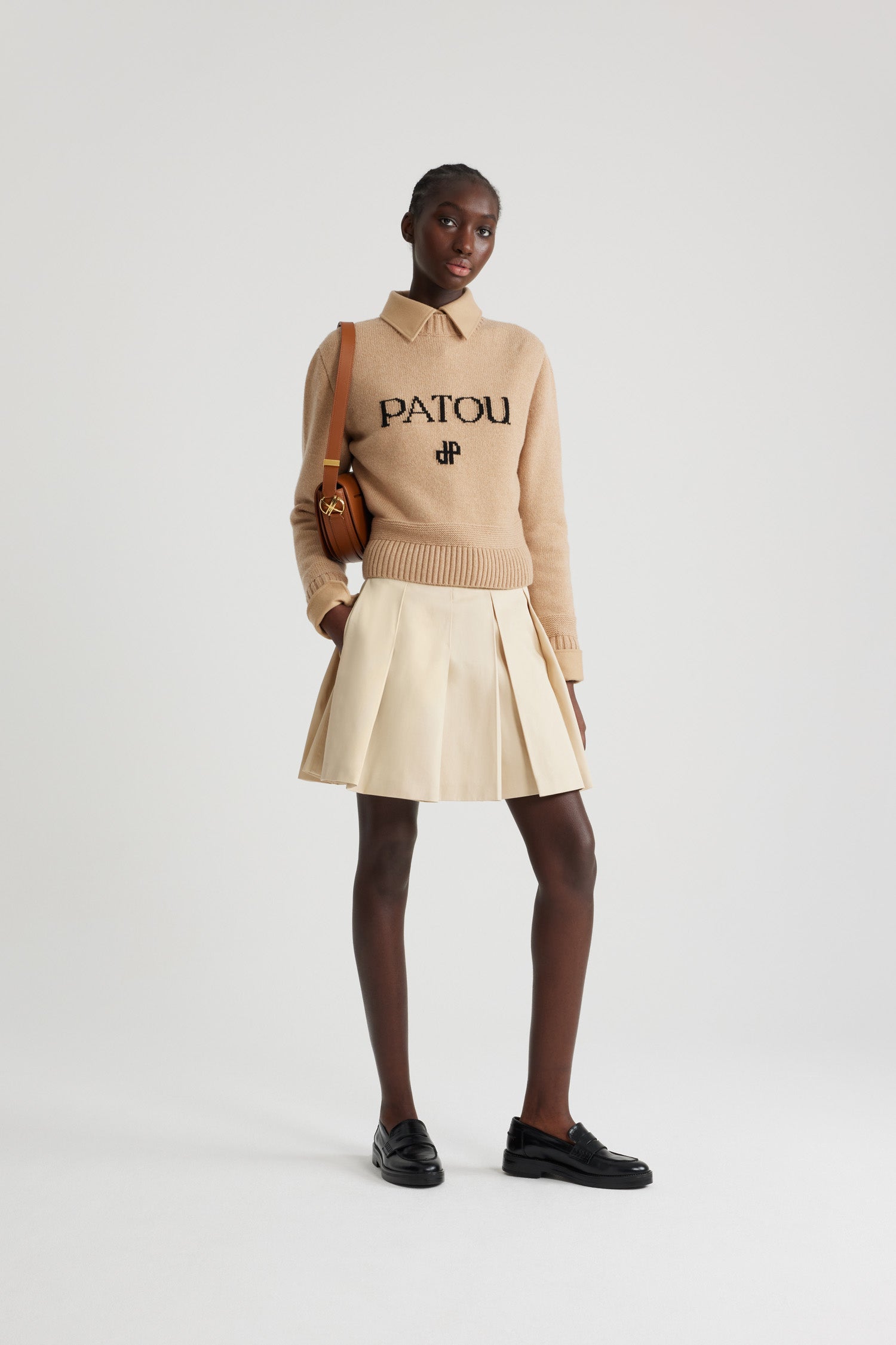 Patou | サステナブルウール＆カシミヤ パトゥ インターシャ セーター