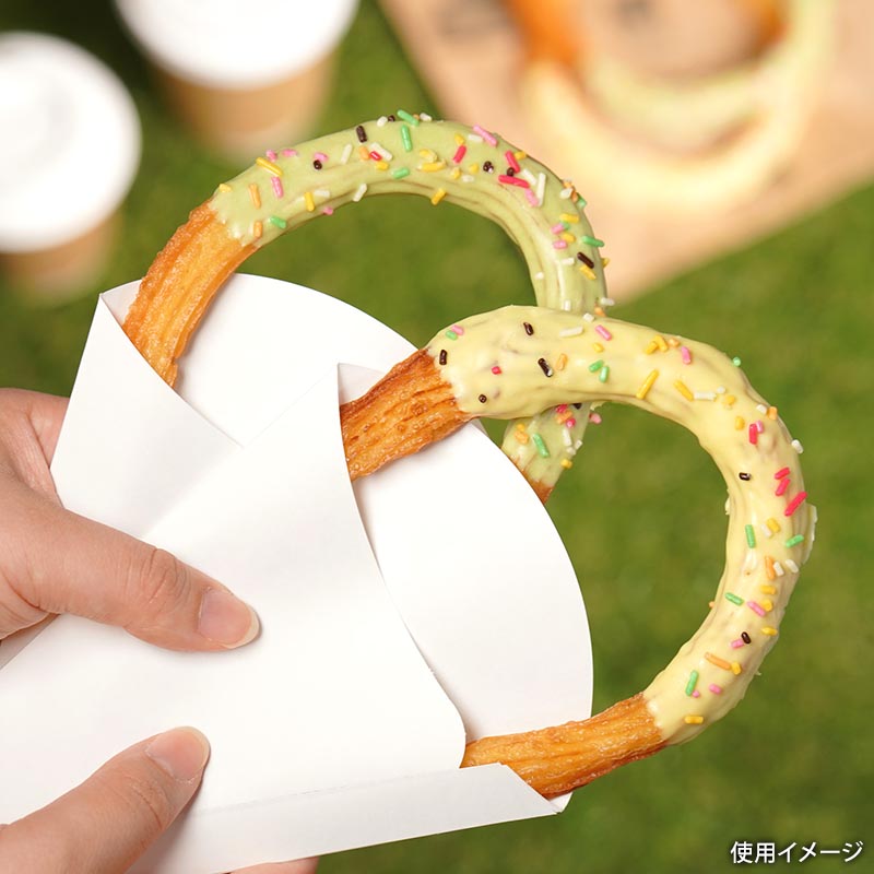 クレープ袋 H-22-1 三角袋(白無地) 愛宝 | テイクアウト容器の通販