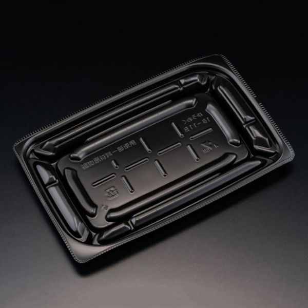 弁当容器 バイオデリカ優枠18-11B 黒 リスパック | テイクアウト容器の