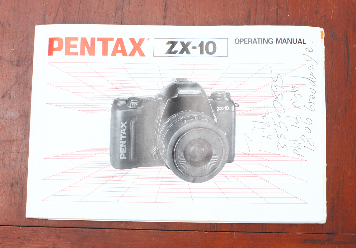 ASAHI PENTAX ZX-10 INSTRUCTION BOOK, SOME WRINKLING/195326 | eBay