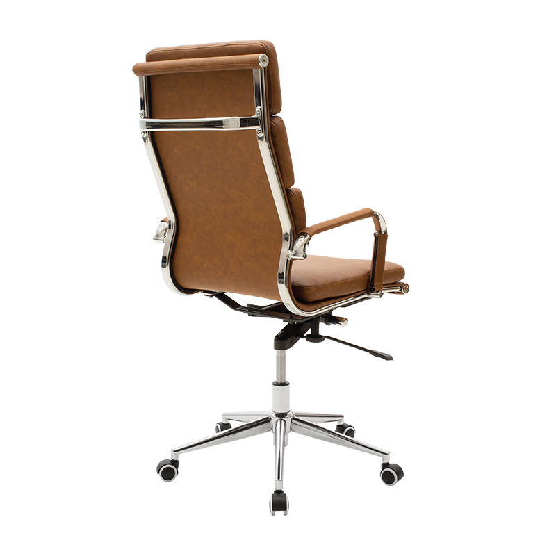 Manager office chair Tokyo pakoworld with pu brown tabac antique