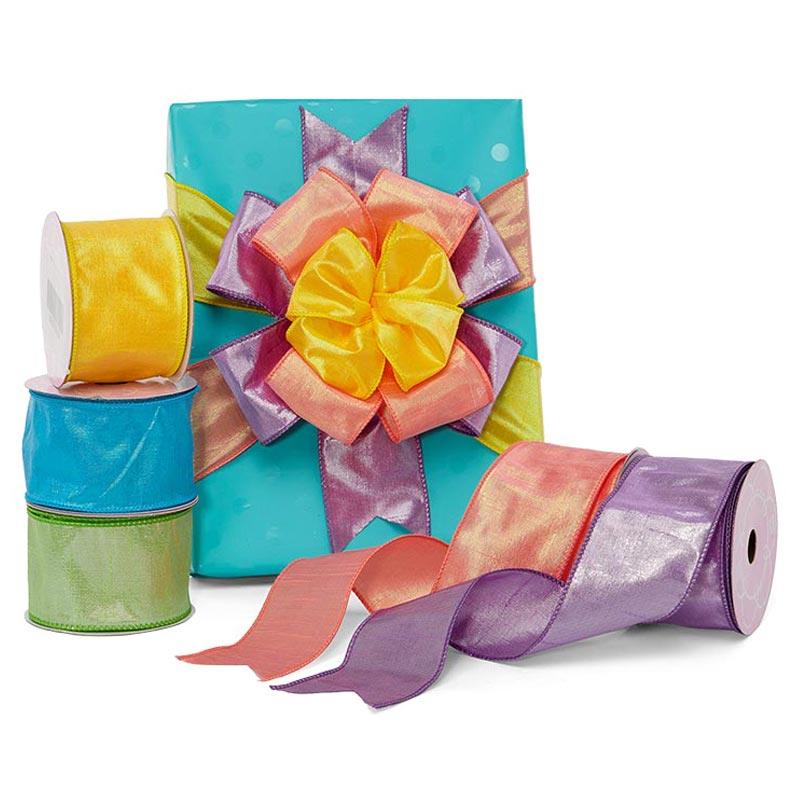 Metallized Dupioni Wired Ribbon