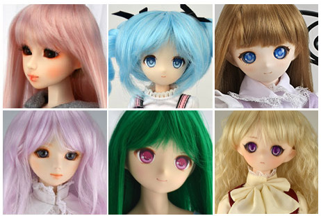 ドールウィッグ｜1/6～1/3(3.5インチ～9インチ)人形用ウィッグの通販