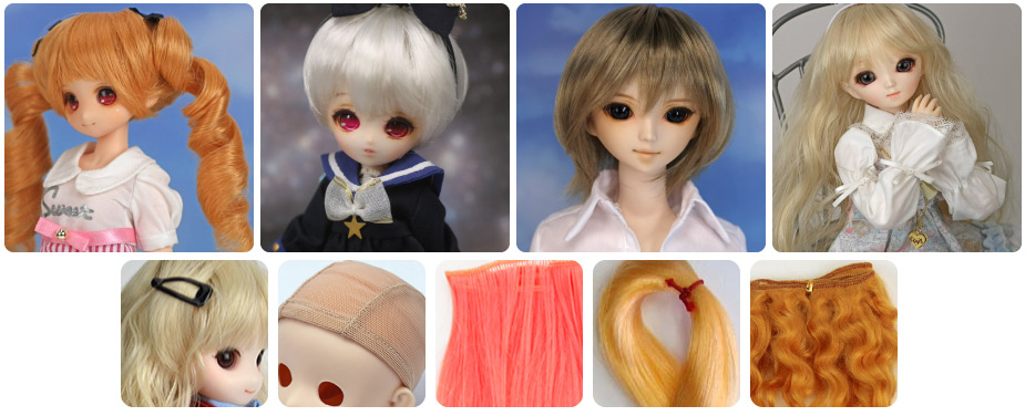 ドールウィッグ｜1/6～1/3(3.5インチ～9インチ)人形用ウィッグの通販