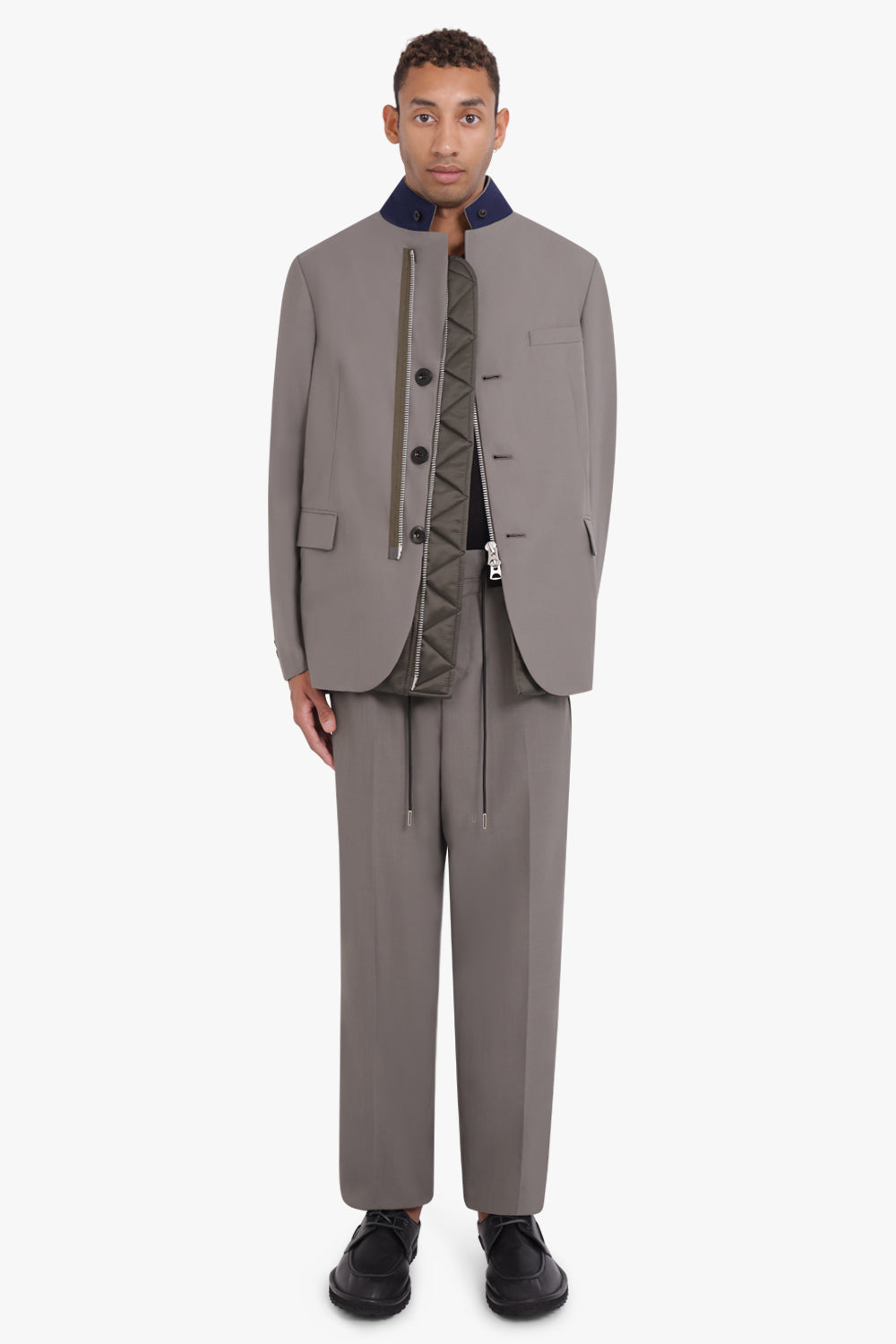 SACAI SUITING JACKET TAUPE NEW SEASON PARLOUR X ONLINE SYDNEY
