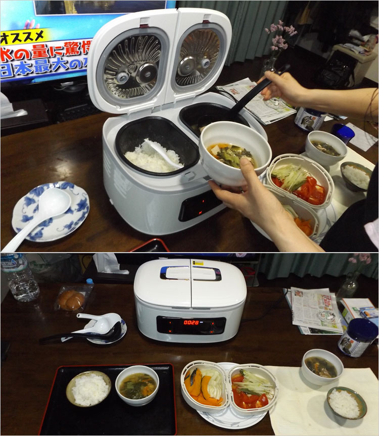 2つの鍋を内蔵する、ツインシェフ使用レビュー！ご飯とおかずを同時調理