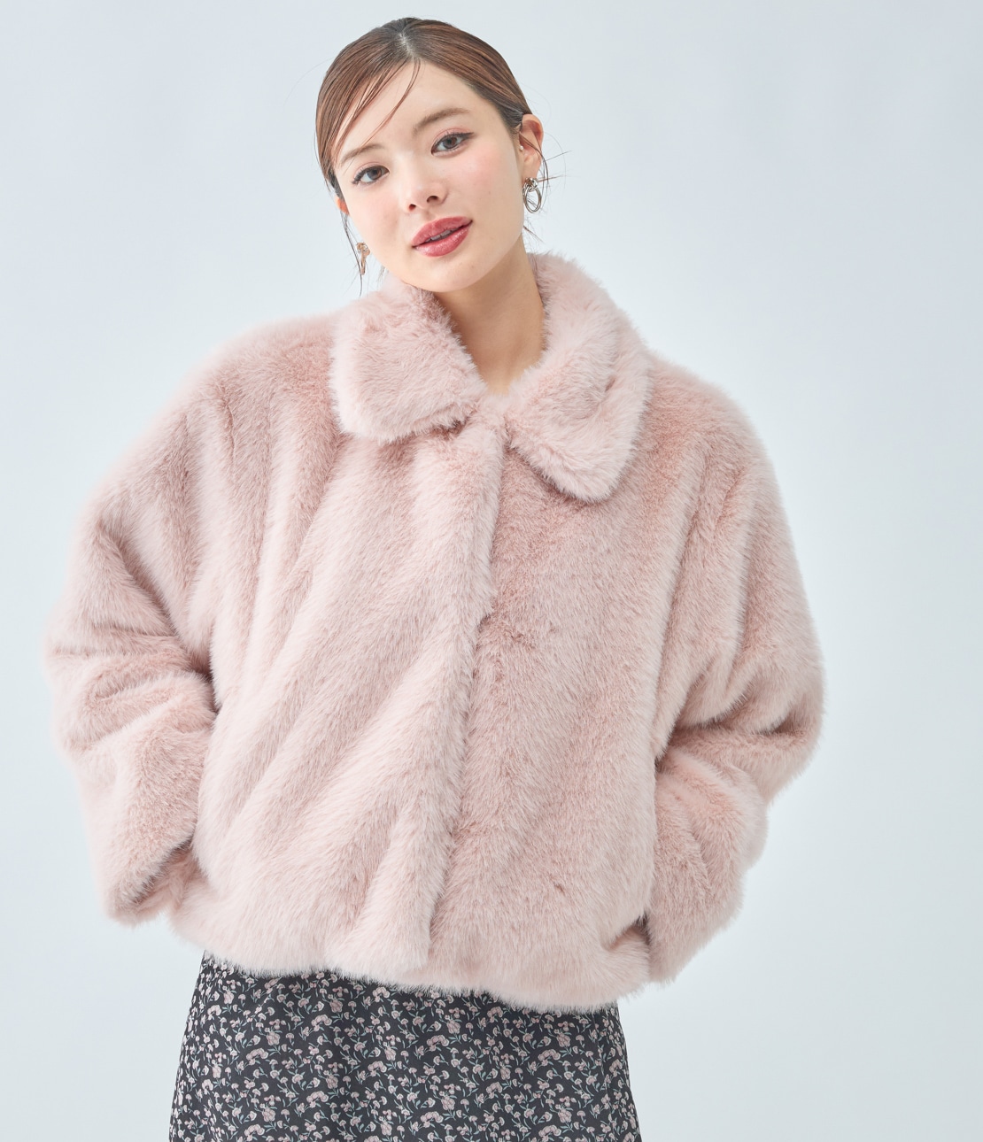 エコファーショートコート(S ピンク): PEACH JOHN | ピーチ・ジョン