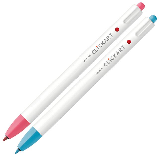 ZEBRA ゼブラ ノック式水性カラーペン クリッカート 水性染料マーカー