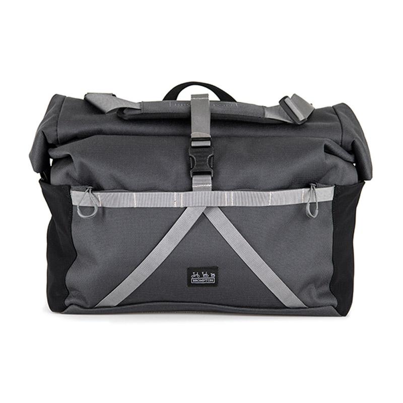 Borough Roll Top Bag Large in Dark Grey | Perennial Cycle