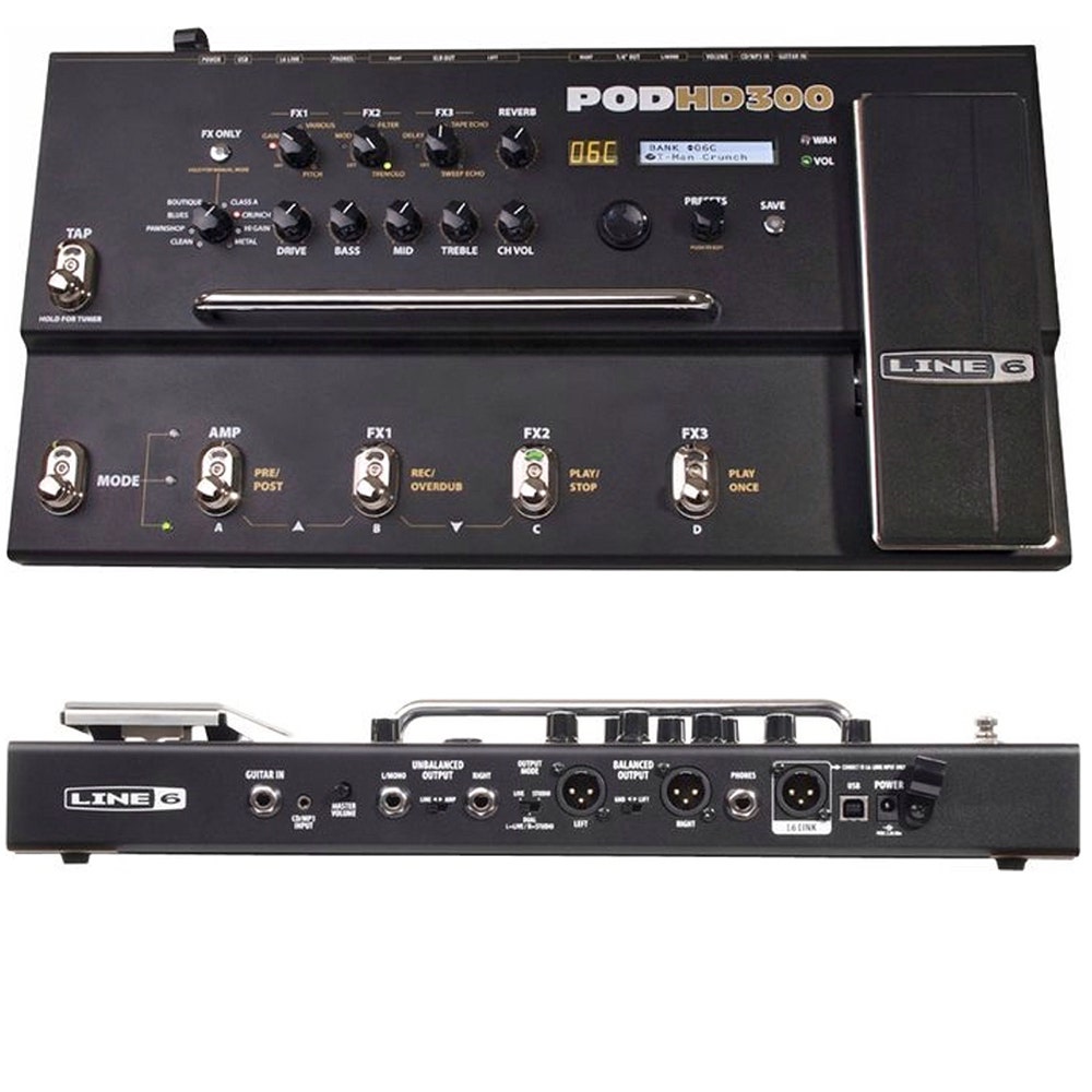 Line 6 POD HD300 HD 300 Guitar Multi-Effects Processor Pedal