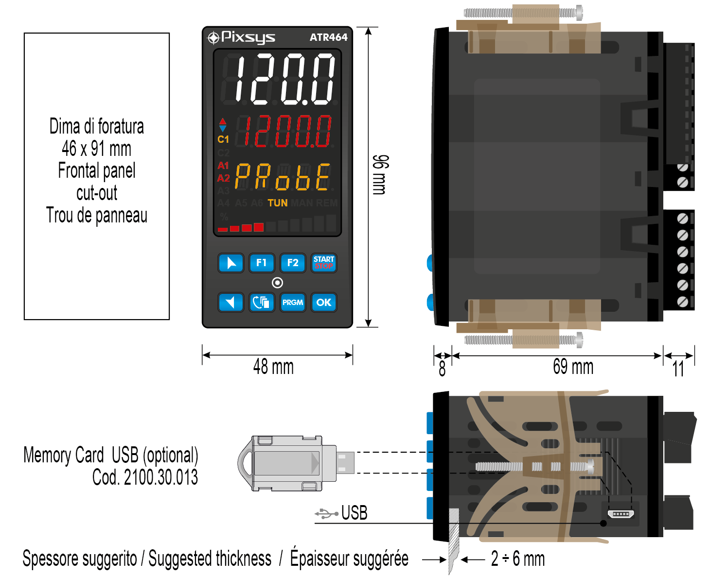 ATR464 | Programmatore 48x96mm