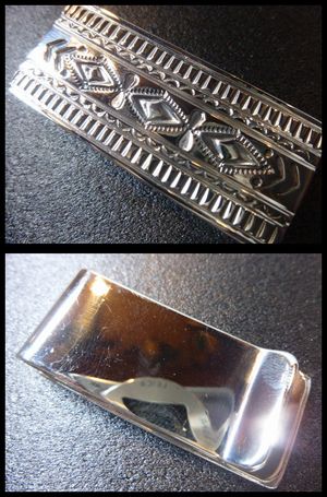 ナバホ Orville・White オービル・ホワイト スタンプワーク マネークリップ