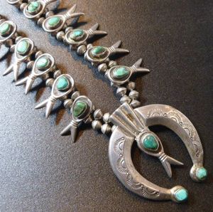 ナバホ 30〜40Sアンティーク キャストナジャ×セリリョスターコイズ付