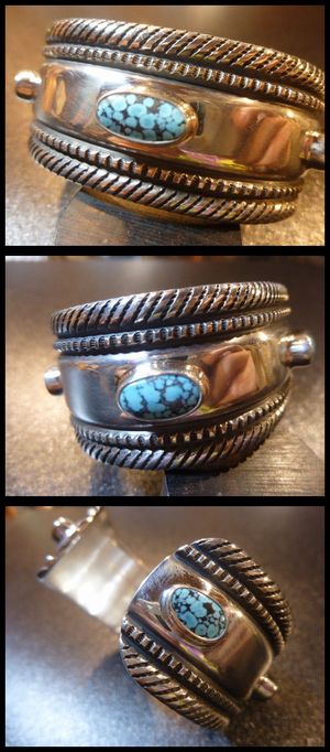 ナバホ McKee・Platero マッキー・プラテロ スタンプワーク バングル